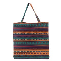 Ethnic Style Tribal Patterns Graphics Vector Grocery Tote Bag by Amaryn4rt