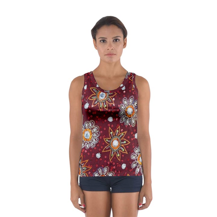 India Traditional Fabric Women s Sport Tank Top 