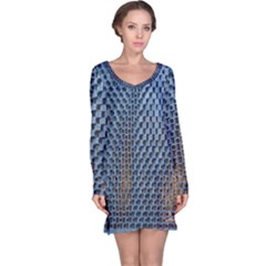 Parametric Wall Pattern Long Sleeve Nightdress