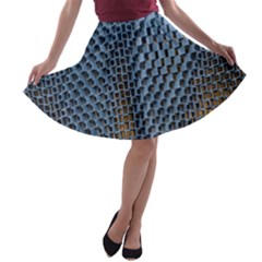 Parametric Wall Pattern A-line Skater Skirt by Amaryn4rt