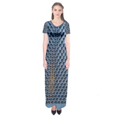 Parametric Wall Pattern Short Sleeve Maxi Dress by Amaryn4rt