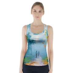 Park Nature Painting Racer Back Sports Top