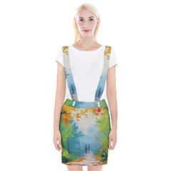 Park Nature Painting Suspender Skirt