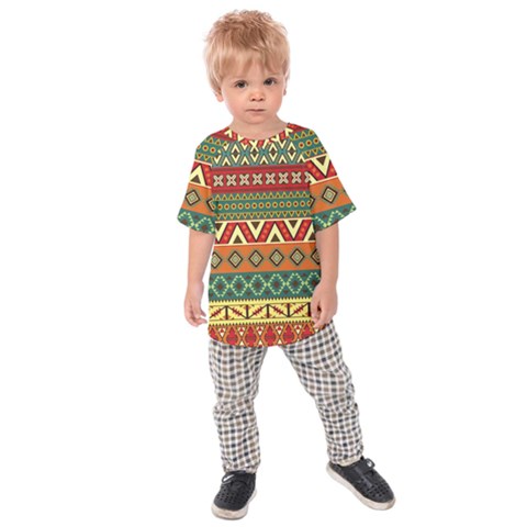 Mexican Folk Art Patterns Kids  Raglan Tee by Amaryn4rt