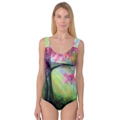 Forests Stunning Glimmer Paintings Sunlight Blooms Plants Love Seasons Traditional Art Flowers Sunsh Princess Tank Leotard  by Amaryn4rt