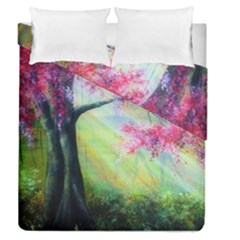 Forests Stunning Glimmer Paintings Sunlight Blooms Plants Love Seasons Traditional Art Flowers Sunsh Duvet Cover Double Side (queen Size)