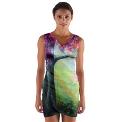 Forests Stunning Glimmer Paintings Sunlight Blooms Plants Love Seasons Traditional Art Flowers Sunsh Wrap Front Bodycon Dress by Amaryn4rt