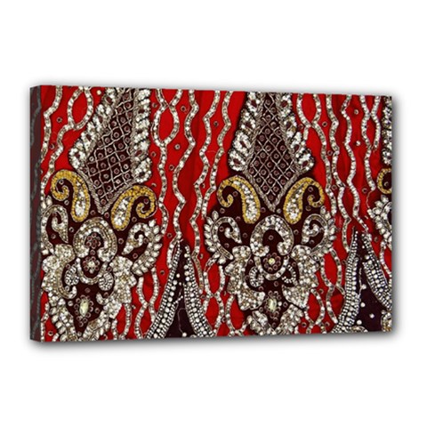 Indian Traditional Art Pattern Canvas 18  X 12  by Amaryn4rt