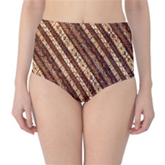 Udan Liris Batik Pattern High-waist Bikini Bottoms