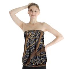 Trees Forests Pattern Strapless Top by Amaryn4rt