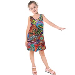 Vector Art Pattern Kids  Sleeveless Dress