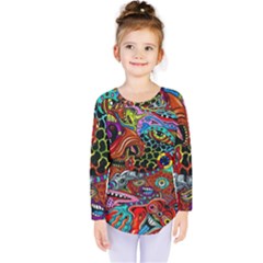 Vector Art Pattern Kids  Long Sleeve Tee