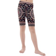 Vectorized Traditional Rug Style Of Traditional Patterns Kids  Mid Length Swim Shorts