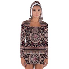 Vectorized Traditional Rug Style Of Traditional Patterns Women s Long Sleeve Hooded T-shirt by Amaryn4rt