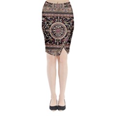 Vectorized Traditional Rug Style Of Traditional Patterns Midi Wrap Pencil Skirt