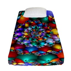 Rainbow Spiral Beads Fitted Sheet (single Size)