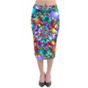 Rainbow Spiral Beads Velvet Midi Pencil Skirt View1