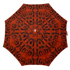 3d Metal Pattern On Wood Straight Umbrellas