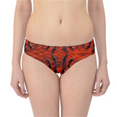 3d Metal Pattern On Wood Hipster Bikini Bottoms