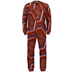 3d Abstract Patterns Hexagons Honeycomb Onepiece Jumpsuit (men) 