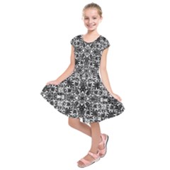 Modern Oriental Pattern Kids  Short Sleeve Dress