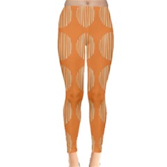 Circles Orange Leggings 