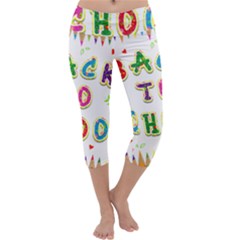 Back To School Capri Yoga Leggings