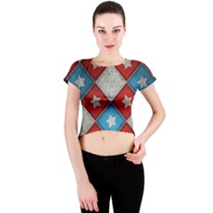 Atar Color Crew Neck Crop Top