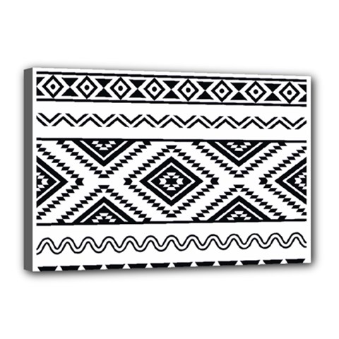 Aztec Pattern Canvas 18  X 12  by Amaryn4rt