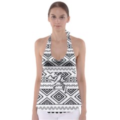 Aztec Pattern Babydoll Tankini Top