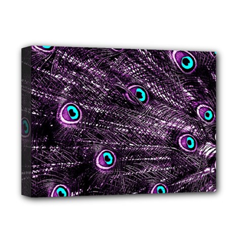 Bird Color Purple Passion Peacock Beautiful Deluxe Canvas 16  X 12   by Amaryn4rt