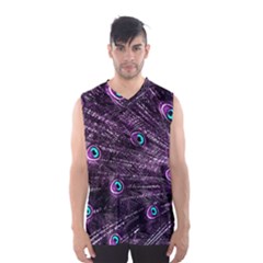 Bird Color Purple Passion Peacock Beautiful Men s Basketball Tank Top