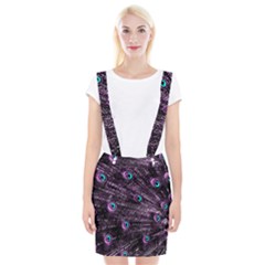 Bird Color Purple Passion Peacock Beautiful Suspender Skirt