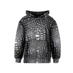 Black Alligator Leather Kids  Pullover Hoodie by Amaryn4rt