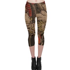 Chinese Dragon Capri Leggings  by Amaryn4rt