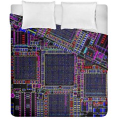 Technology Circuit Board Layout Pattern Duvet Cover Double Side (california King Size)