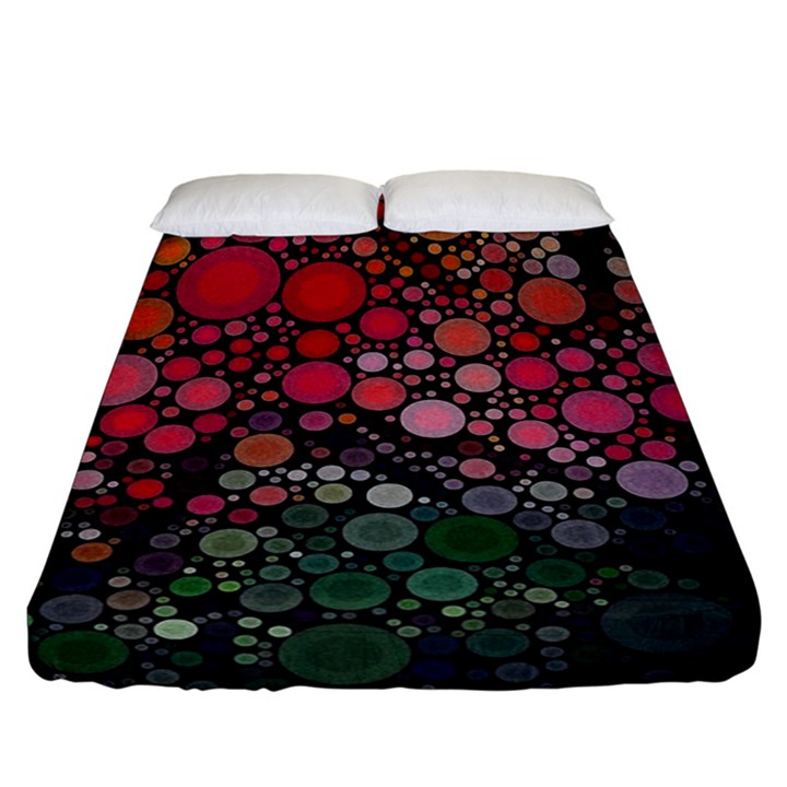 Circle Abstract Fitted Sheet (California King Size)