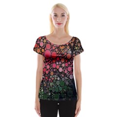 Circle Abstract Women s Cap Sleeve Top