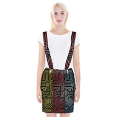 Circuit Board Seamless Patterns Set Suspender Skirt