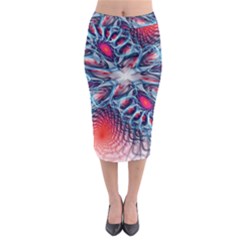 Creative Abstract Midi Pencil Skirt