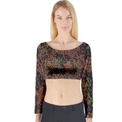 Digital Camouflage Long Sleeve Crop Top