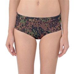 Digital Camouflage Mid-waist Bikini Bottoms