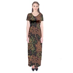 Digital Camouflage Short Sleeve Maxi Dress by Amaryn4rt