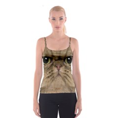 Cute Persian Cat Face In Closeup Spaghetti Strap Top by Amaryn4rt