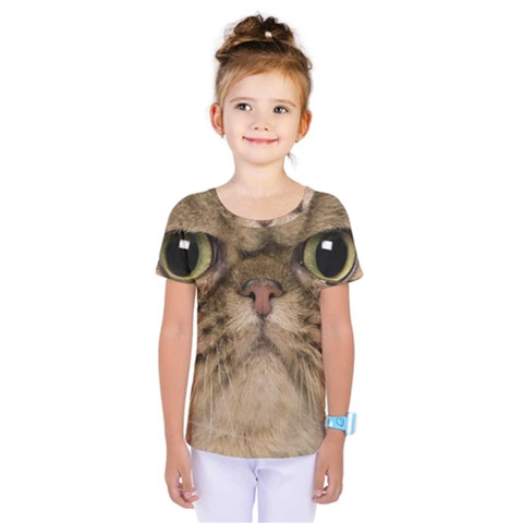 Cute Persian Cat Face In Closeup Kids  One Piece Tee by Amaryn4rt