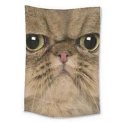 Cute Persian Cat Face In Closeup Large Tapestry