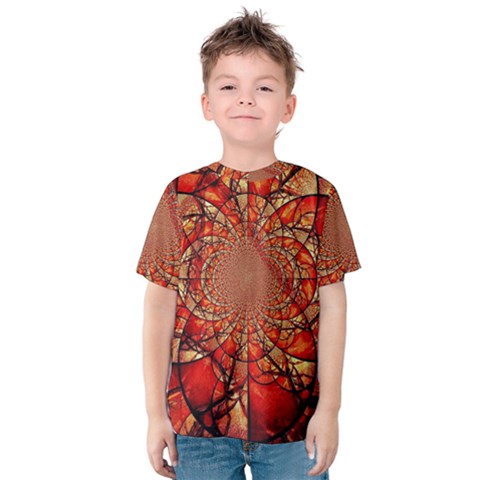 Dreamcatcher Stained Glass Kids  Cotton Tee by Amaryn4rt