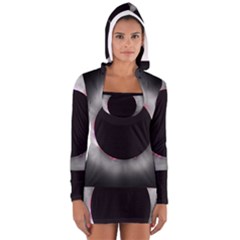 Solar Eclipse Women s Long Sleeve Hooded T-shirt by Amaryn4rt