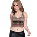 Stitched Seamless Pattern With Silhouette Of Heart Racer Back Crop Top View1