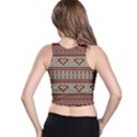 Stitched Seamless Pattern With Silhouette Of Heart Racer Back Crop Top View2